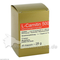 L-Carnitin 500, 45 ST – PZN 2254348