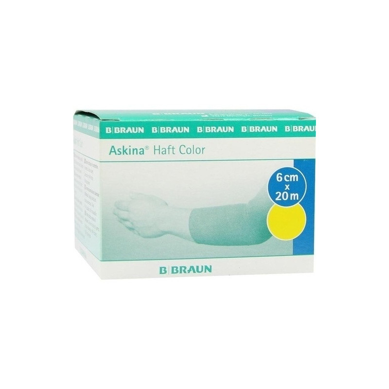 Askina Haft Color gelb 6cmx20m, 1 ST – PZN 7343507