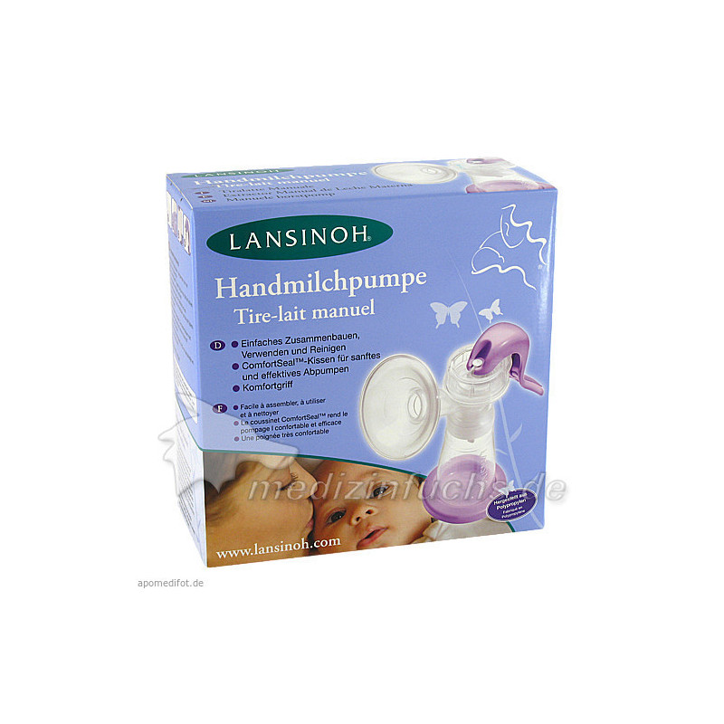 LANSINOH Handmilchpumpe mit 2x150ml Flaschen, 1 P – PZN 4039849