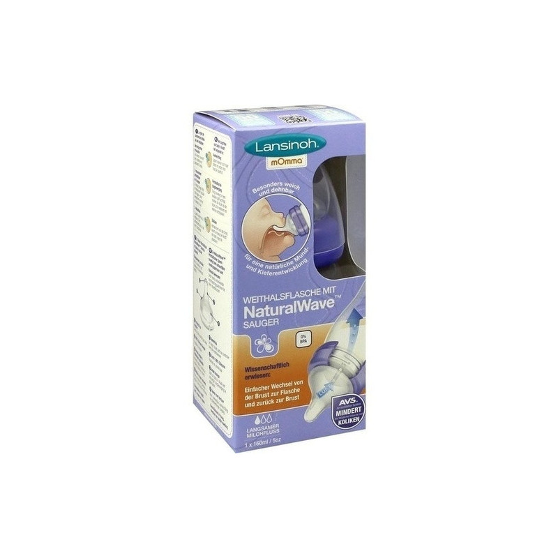 Lansinoh Weithalsflasche 160ml Sauger S, 1 ST – PZN 10272981