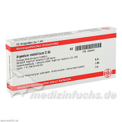 ARGENTUM METALLICUM D 30 Ampullen, 10X1 ML – PZN 2825940