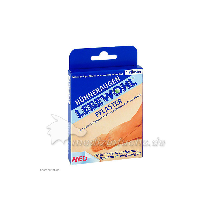 Lebewohl Hühneraugen Pflaster, 4 ST – PZN 9755349