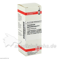 YOHIMBINUM HYDROCHLORICUM D 4 Dilution, 20 ML – PZN 2933776