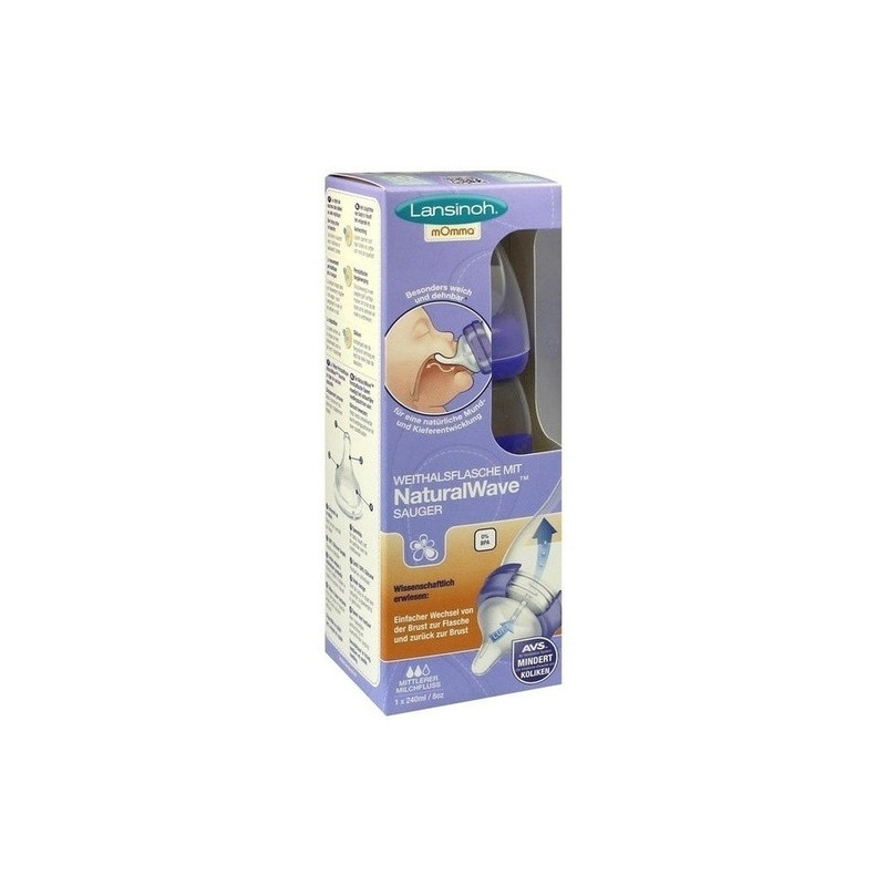 Lansinoh Weithalsflasche 240ml Sauger M, 1 ST – PZN 10272998