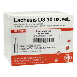 Lachesis D 8 ad usus  veterinär  Ampullen (2X10X5 ml) – PZN 498810