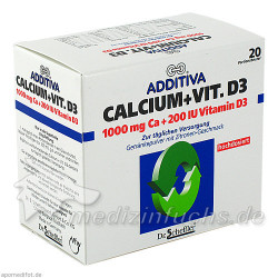 ADDITIVA CALCIUM 1000mg + Vit.D3, 20 ST – PZN 1329274