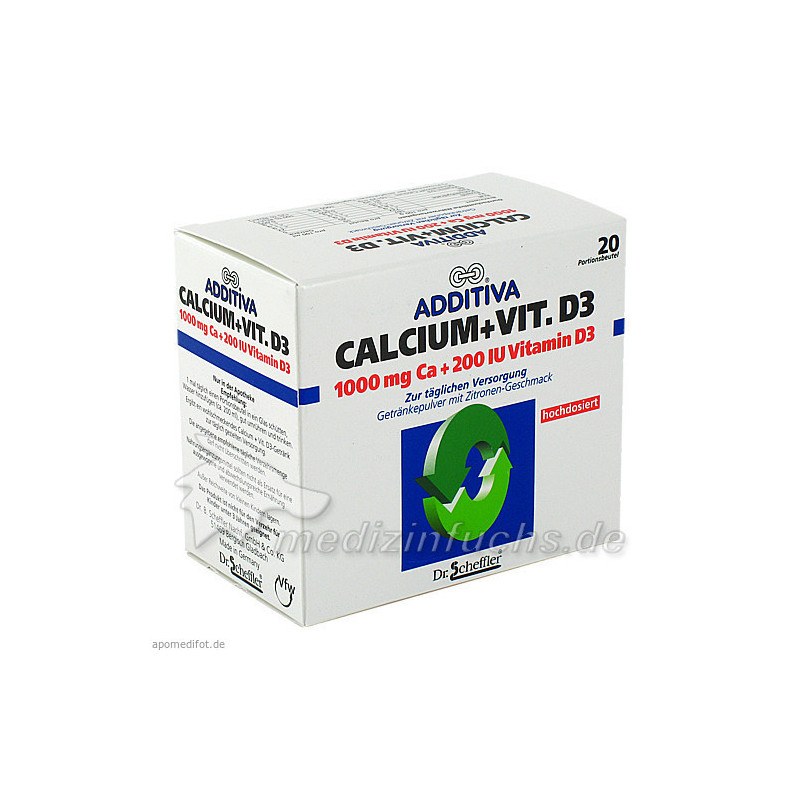 ADDITIVA CALCIUM 1000mg + Vit.D3, 20 ST – PZN 1329274