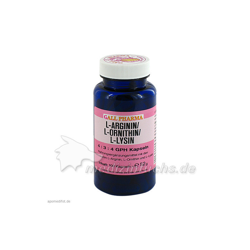 L-ARGININ/L-ORNITHIN/L-LYSIN 4:3:4 GPH, 100 ST – PZN 4131897