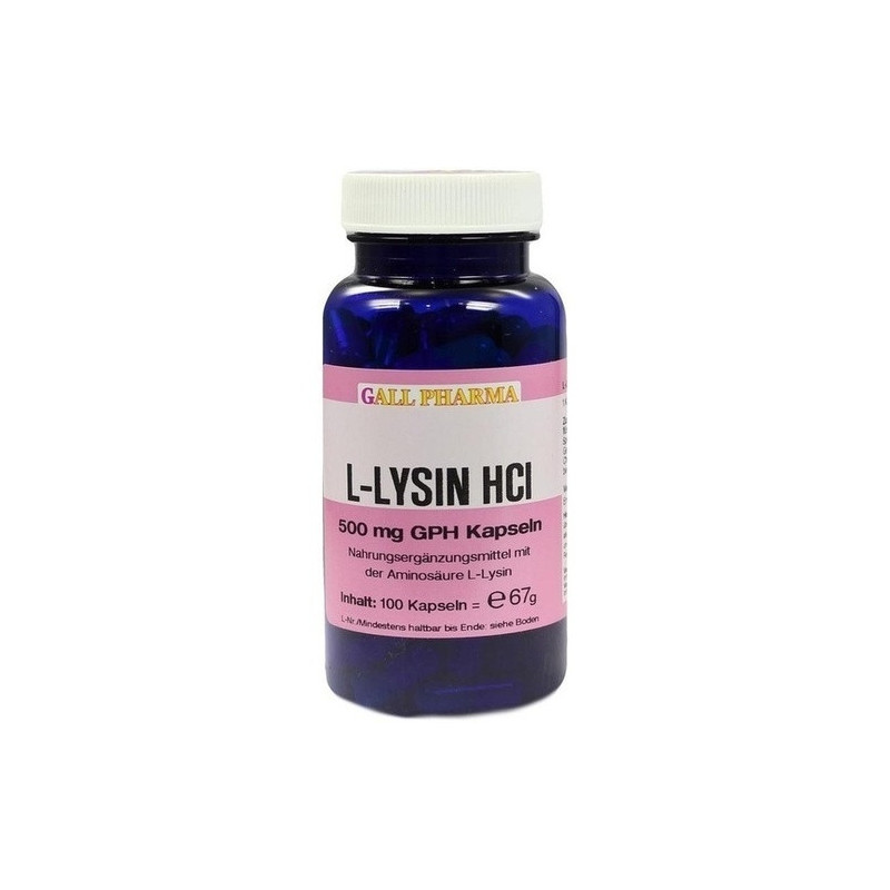 Lysin HCI 500mg GPH Kapseln, 100 ST – PZN 7147321