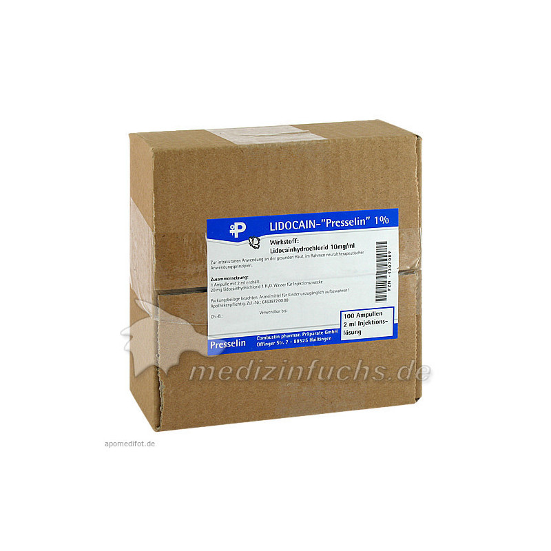 Lidocain-Presselin 1%, 100X2 ML – PZN 4307089