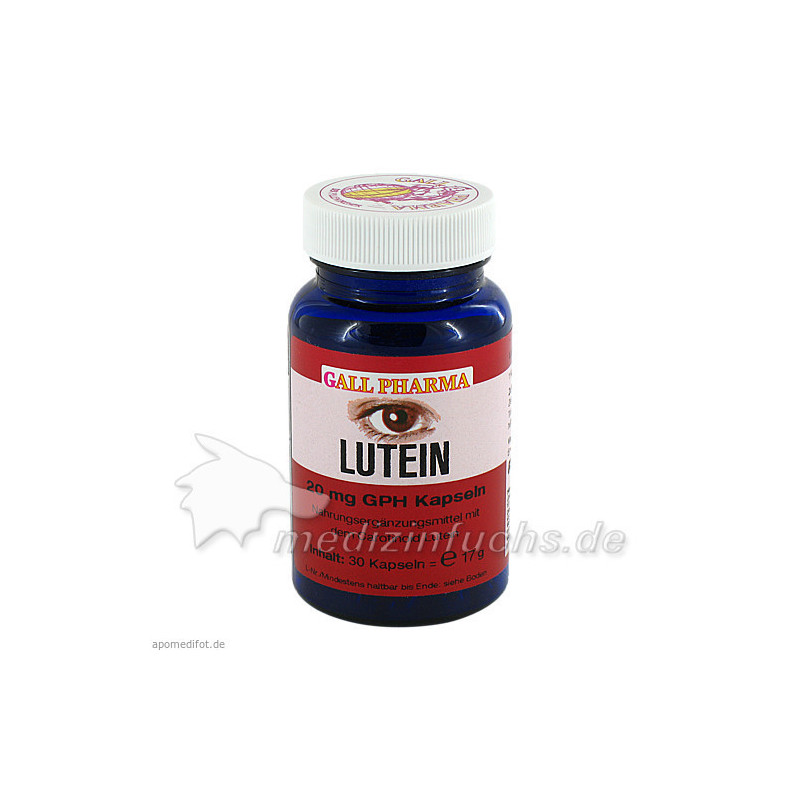 Lutein 20mg Kapseln, 30 ST – PZN 6075223