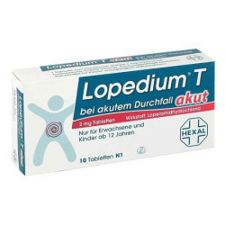 Lopedium T akut bei akutem Durchfall (10 stk) – PZN 3928406