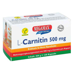 L-carnitin 500 mg Megamax Kapseln (120 stk) – PZN 7307204