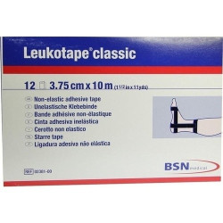 Leukotape classic 3.75cmx10m schwarz Rolle, 12 ST – PZN 886162