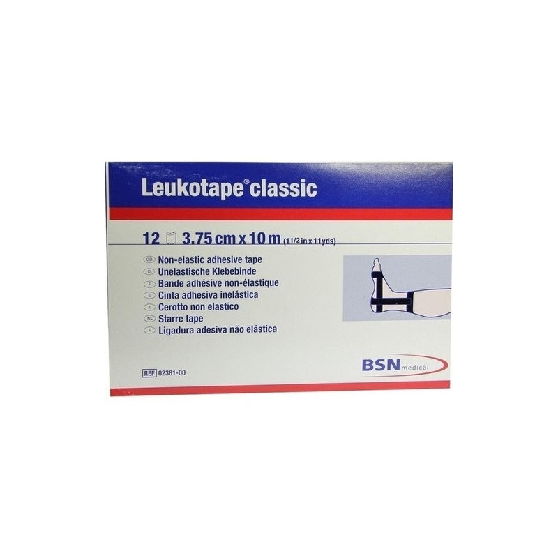 Leukotape classic 3.75cmx10m schwarz Rolle, 12 ST – PZN 886162