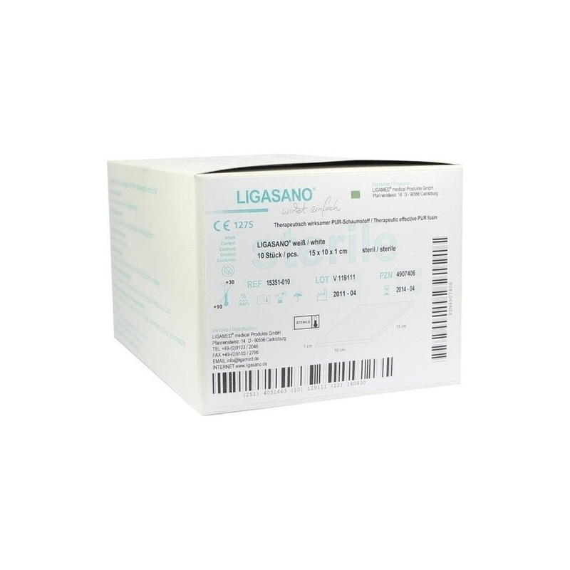 LIGASANO Kompressen Steril 15x10x1cm, 10 ST – PZN 4907406