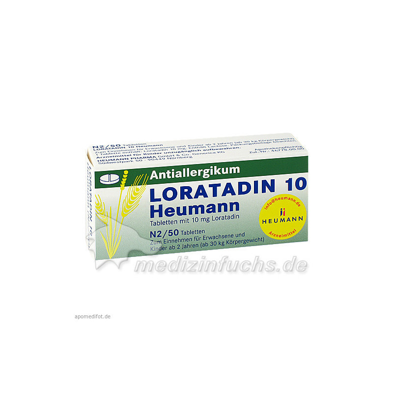 Loratadin 10 Heumann, 50 ST – PZN 1476650