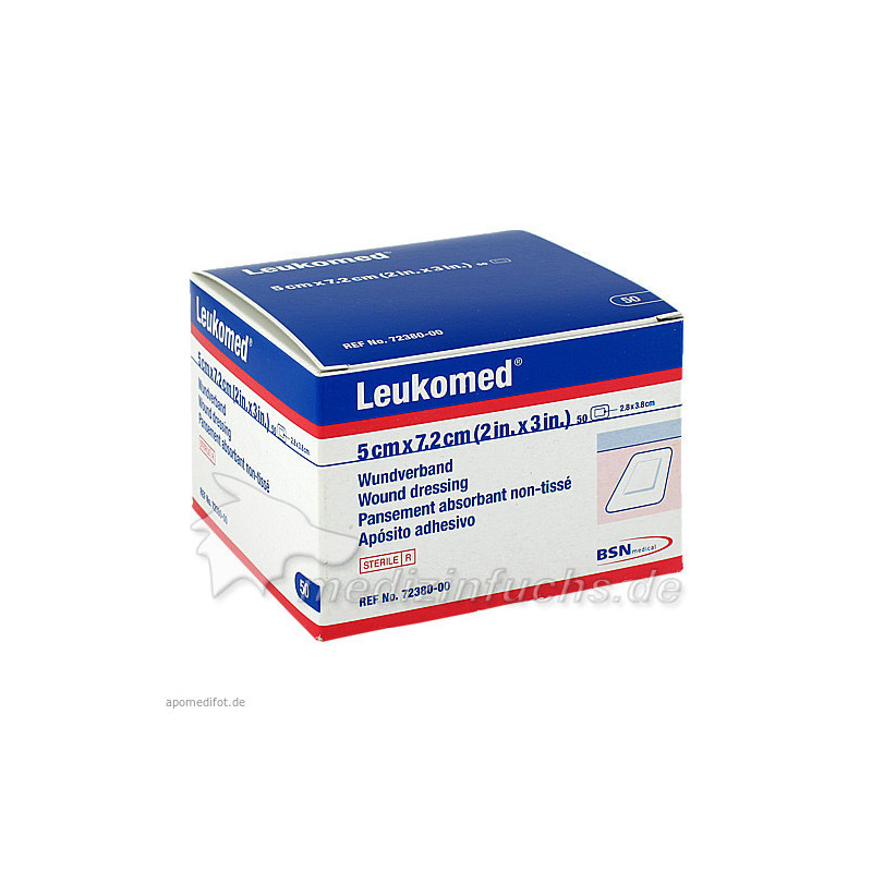 LEUKOMED STERILE PFLASTER 7.2x5 cm, 50 ST – PZN 1050690