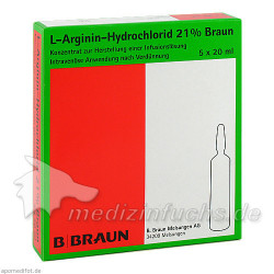 L-Arginin-Hydrochlorid 21% Elek.-Konz.Inf.-Ls, 5X20 ML – PZN 9704010