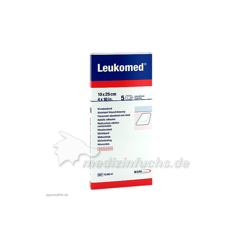 LEUKOMED STERILE PFLASTER 10x25 cm, 5 ST – PZN 1050721