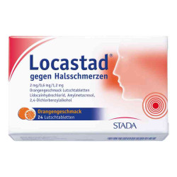 Locastad gegen Halsschmerzen 2mg/0,6mg/1,2mg Orange (24 stk) – PZN 11661087