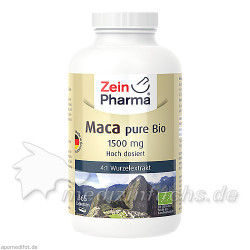 Maca pure Bio 1500 mg - 365 Tabletten ZeinPharma, 365 ST  – PZN 13348578