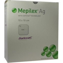 Mepilex Ag 10x10cm, 10 ST  – PZN 9062681