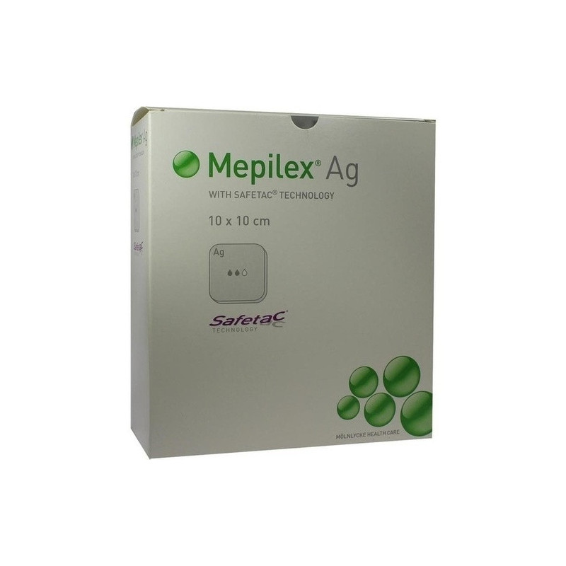 Mepilex Ag 10x10cm, 10 ST  – PZN 9062681