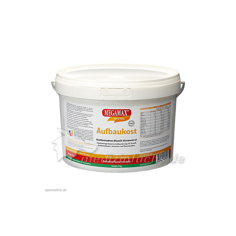 MEGAMAX Aufbaukost Schoko, 3 KG – PZN 3246575