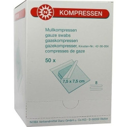 MULLKOMPRESSEN 7.5X7.5CM 8F STERIL, 50X2 ST – PZN 7385730