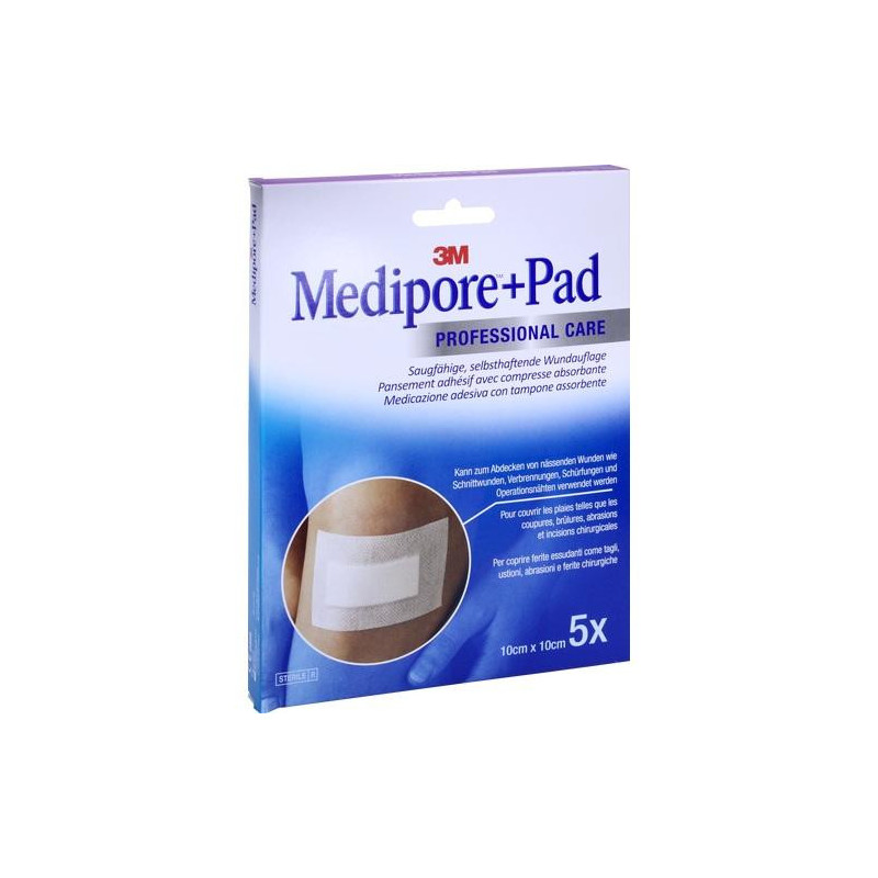 Medipore + Pad 3M 10.0 cm x 10.0 cm, 5 ST – PZN 7194800