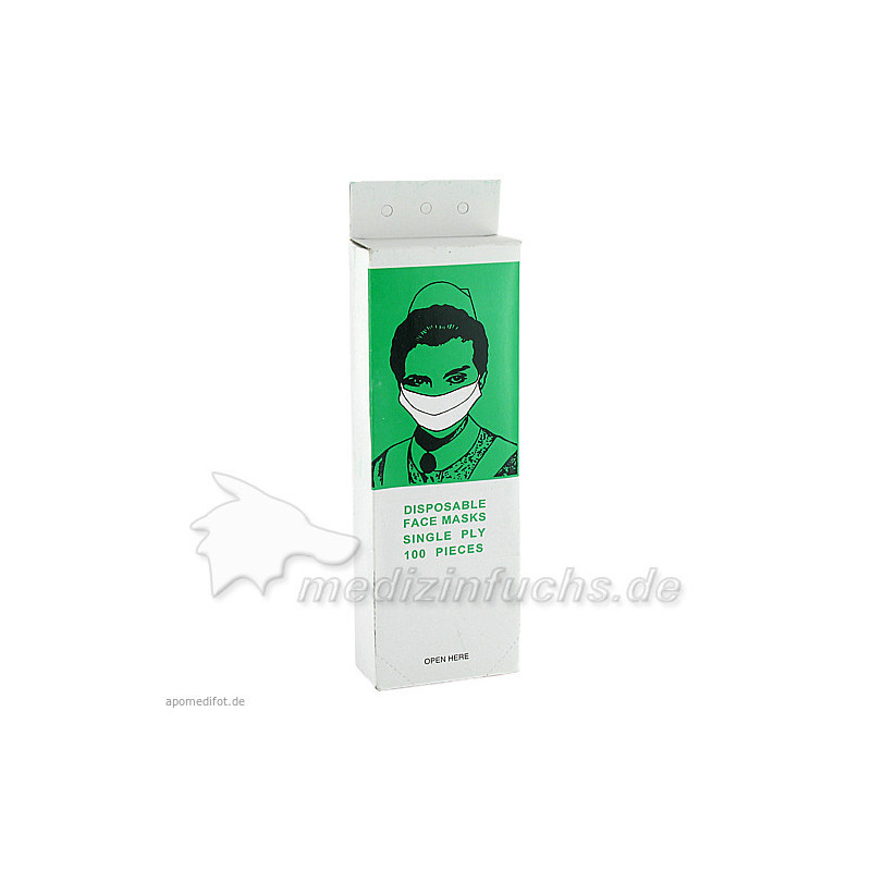 Mundschutz einlagig, 100 ST – PZN 3412619