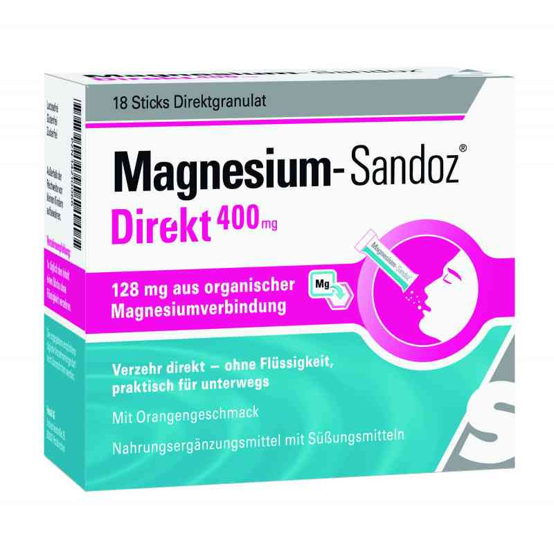 Magnesium Sandoz Direkt 400 mg Sticks (18 stk) – PZN 14210066