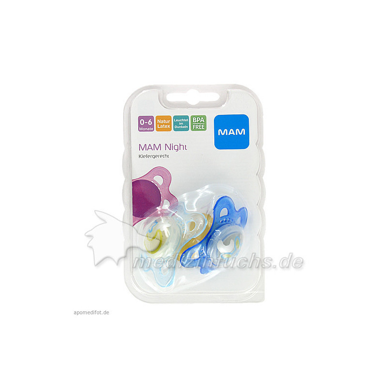 MAM Night Latex 0-6, 2 ST  – PZN 5498542