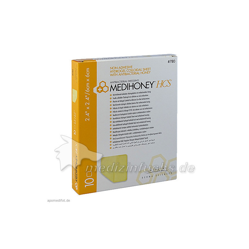Medihoney HCS Hydrogelverband 6x6cm non-adhesiv, 10 ST – PZN 7241505