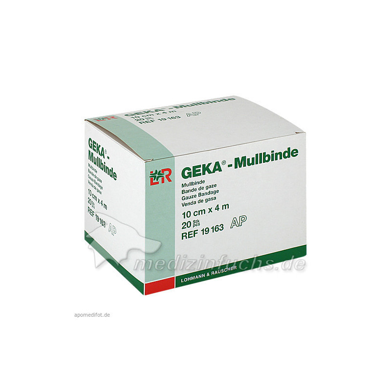 Mullbinde Geka 10cmx4m lose, 20 ST – PZN 1568530