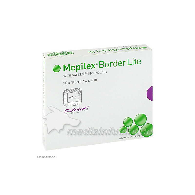 MEPILEX BORDER LITE 10x10cm STERIL, 5 ST  – PZN 1018657