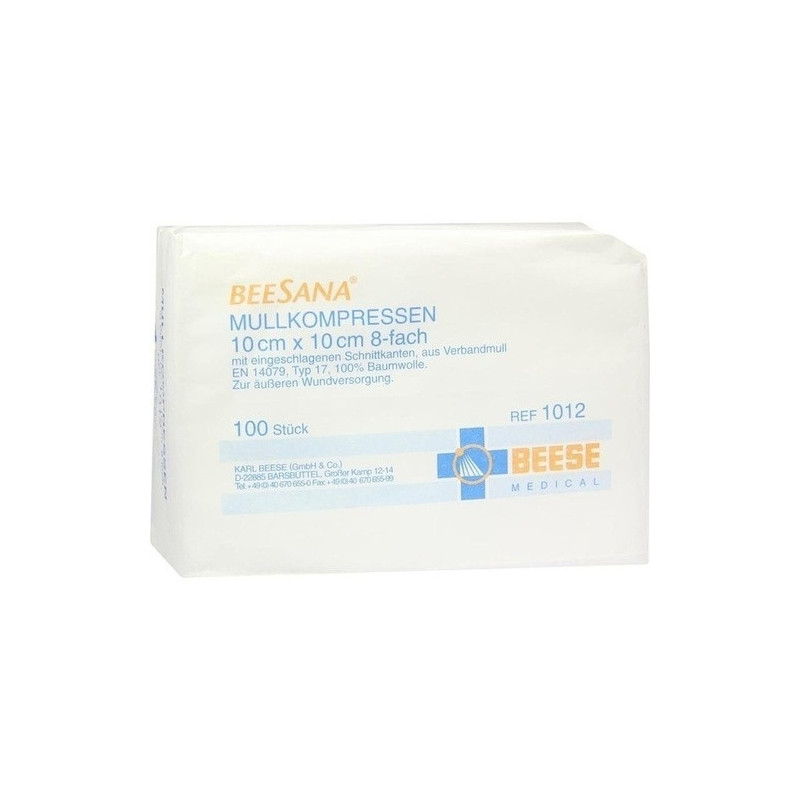 MULLKOMPR UNST 8F 10X10CM, 100 ST – PZN 4852728