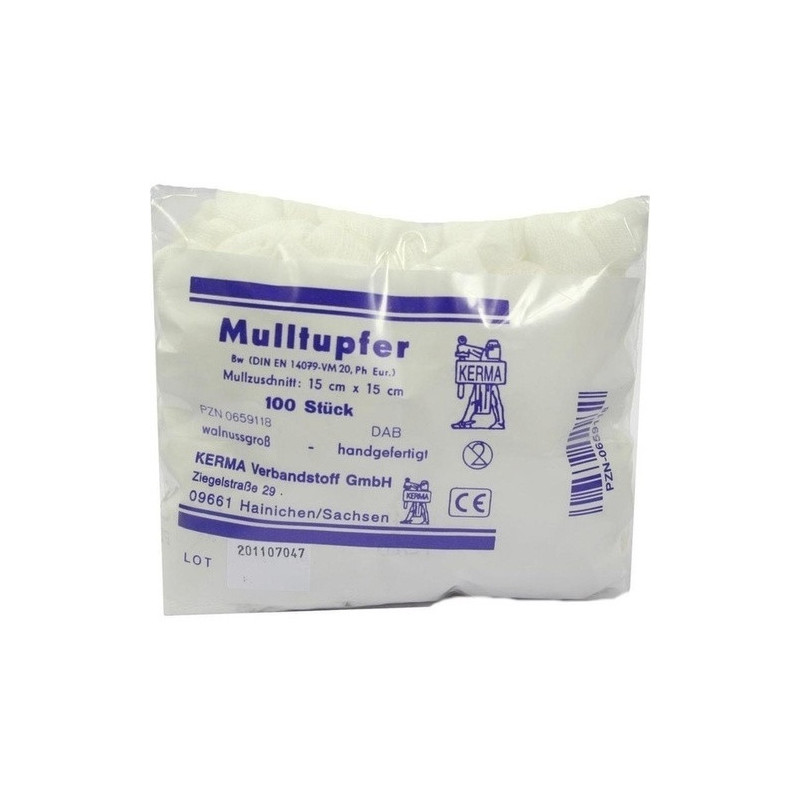 MULLTUPFER HANDGEF.UNSTERIL WALLNUSSGROSS 15x15CM, 100 ST – PZN 659118