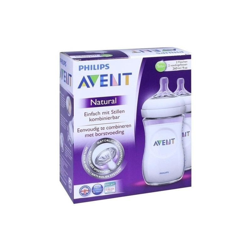 Avent 260ml PP Flasche nach dem Vorbild der Natur, 2 ST – PZN 9435277