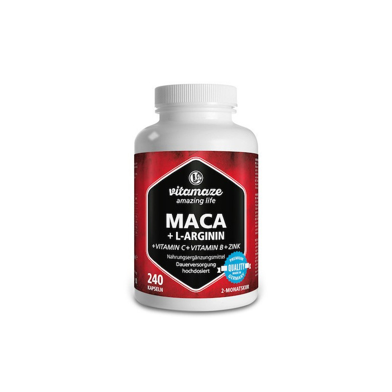 Maca hochdosiert + L-Arginin Vitamaze, 240 ST  – PZN 12580540