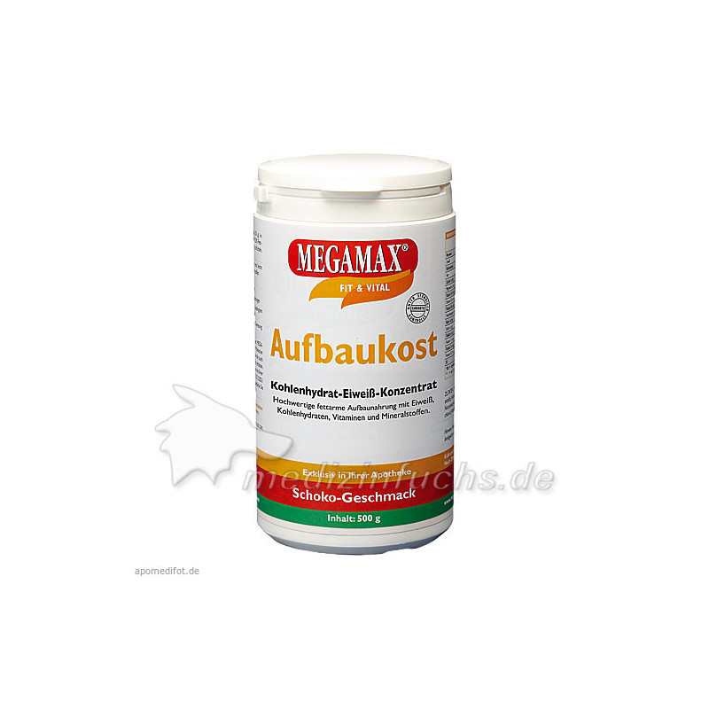 MEGAMAX Aufbaukost Schoko, 500 G  – PZN 3246569