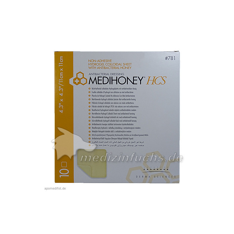 Medihoney HCS Hydrogelverband 11x11cm non-adhesiv, 10 ST – PZN 7241528