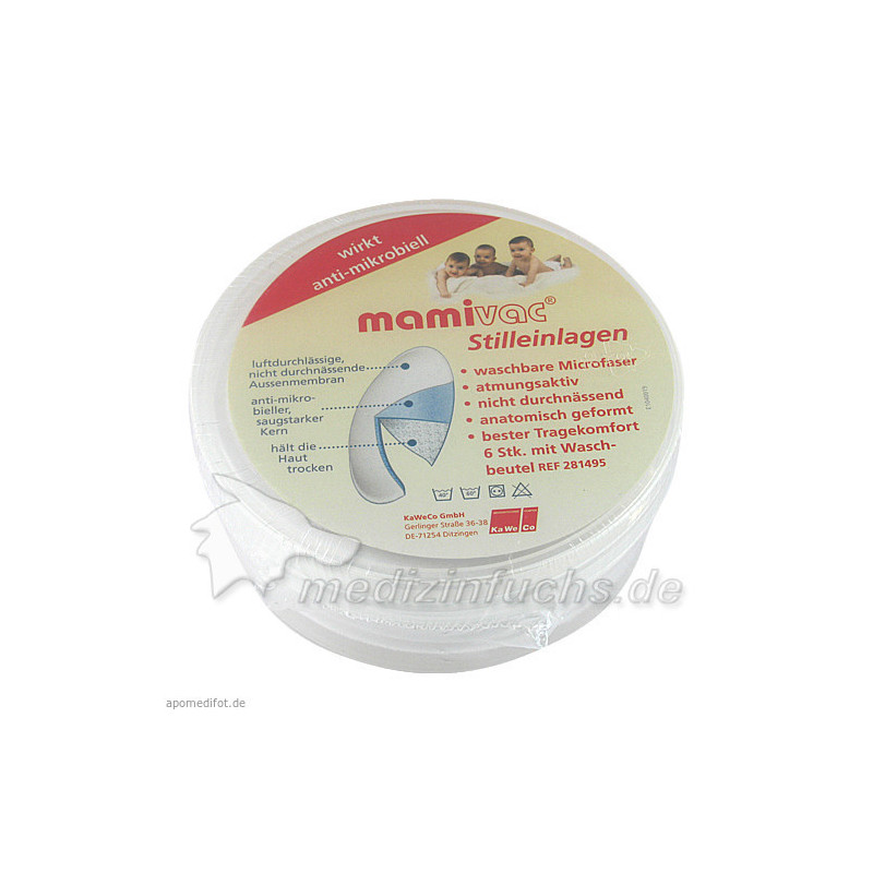 Mamivac Stilleinlagen Microfaser anti-mikrobiell, 6 ST – PZN 5902