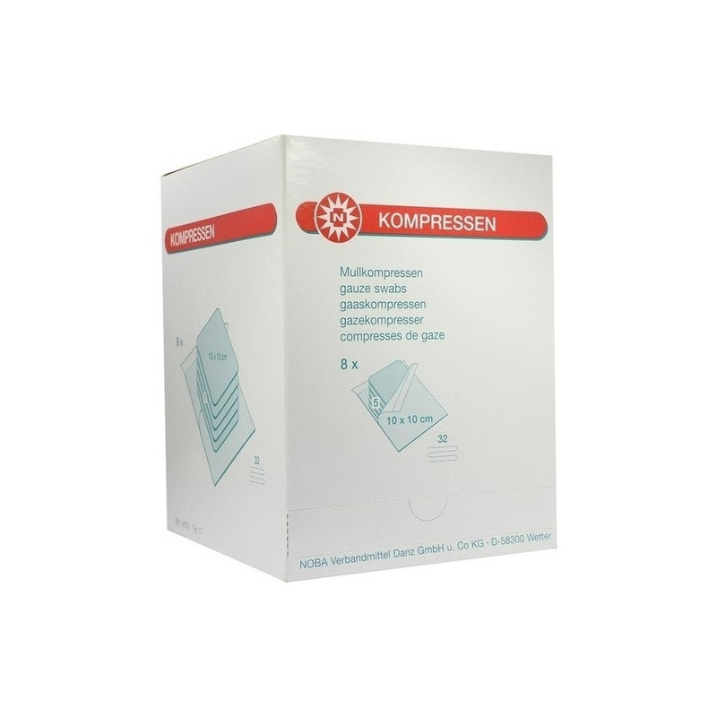 MULLKOMPRESSEN 10x10CM 32F STERIL, 8X5 ST – PZN 32974