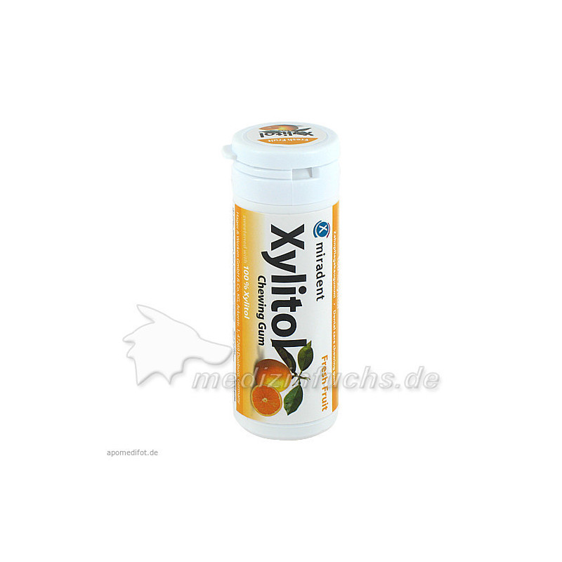 MIRADENT XYLITOL GUM FRUCHT, 30 ST – PZN 4323450