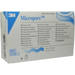 Micropore Vliespflaster weiß5.00cmx9.10m m.Spender, 6 ST – PZN 3187803
