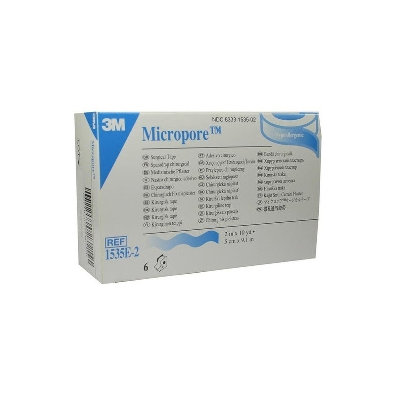 Micropore Vliespflaster weiß5.00cmx9.10m m.Spender, 6 ST – PZN 3187803