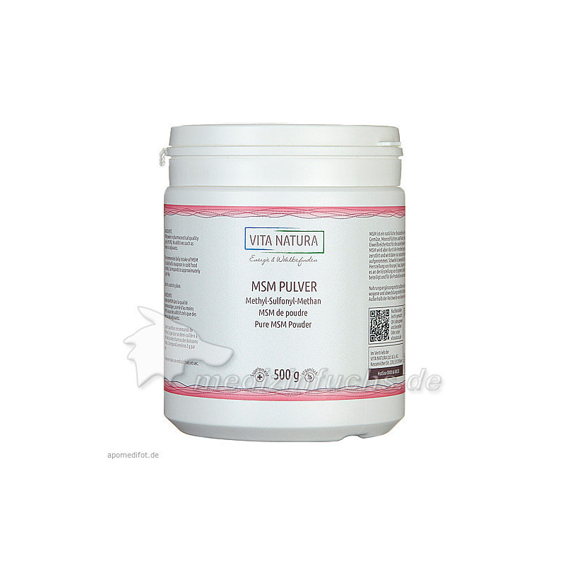 MSM Pulver Methylsulfonylmethan, 500 G – PZN 5528504