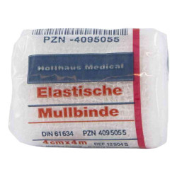 Mullbinden 4mx4cm elastisch  (1 stk) – PZN 4095055